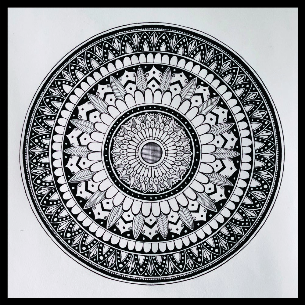 Sacred Mandala Art - Traditional South Indian Spiritual Design